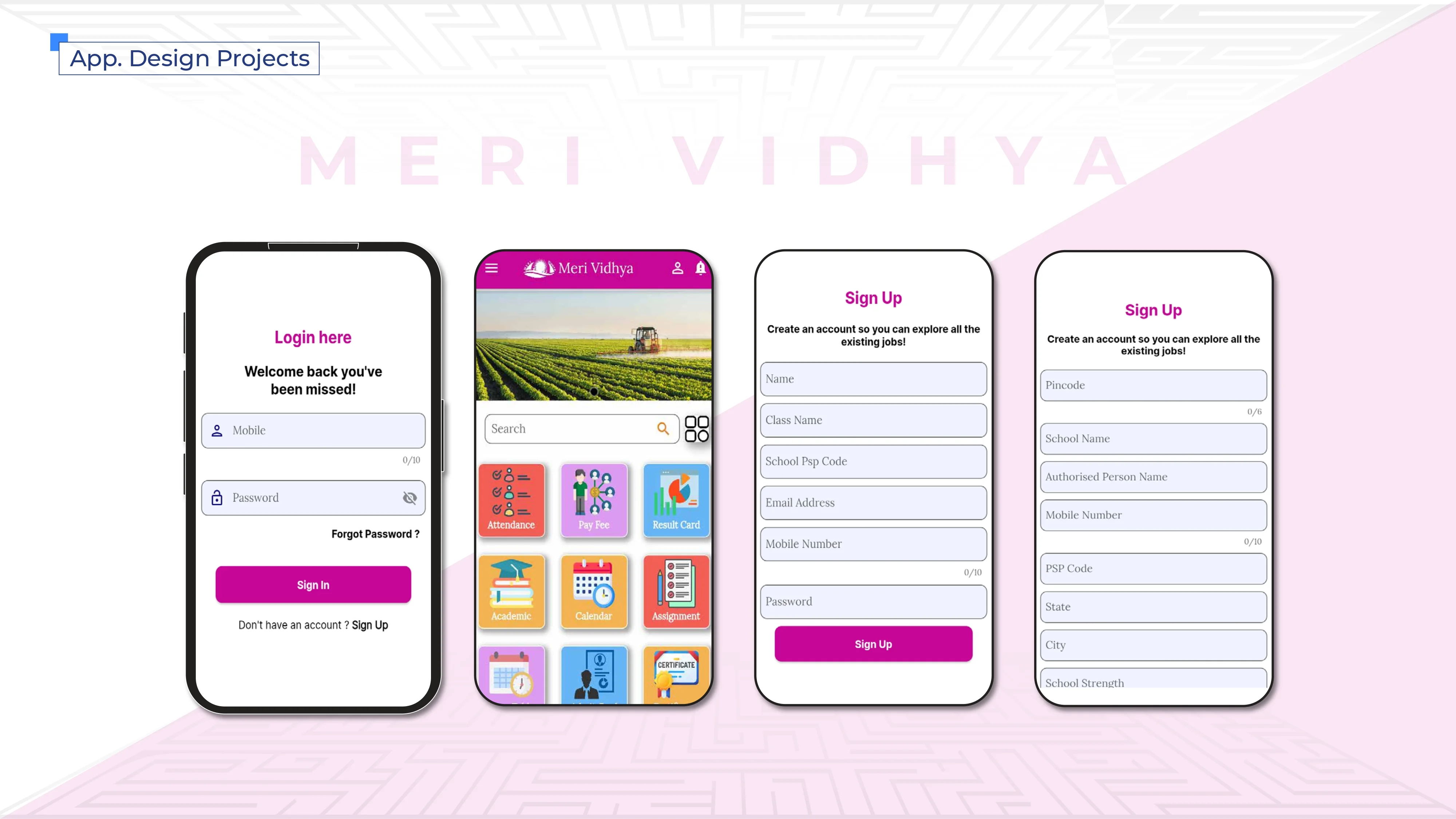 Meri Vidhya App Design